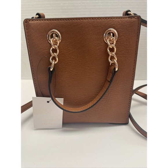 LC Lauren Conrad Kylie Chain Crossbody Bag Saddle Color With  Adjustable Straps - Picture 3 of 12